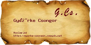 Györke Csongor névjegykártya