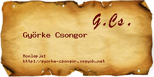 Györke Csongor névjegykártya